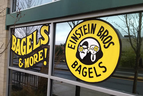 Window Painting Einstein Bagels