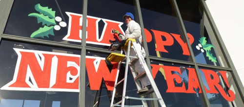 Window Painting at Robberson Ford, Bend OR